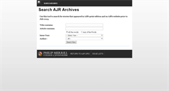 Desktop Screenshot of ajrarchive.org