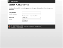 Tablet Screenshot of ajrarchive.org